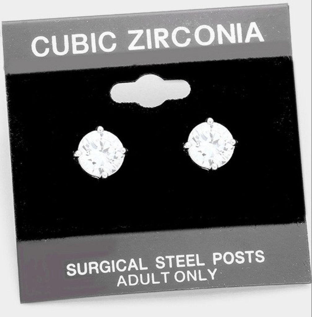 Cubic Zirconia Rhinestone Earrings
