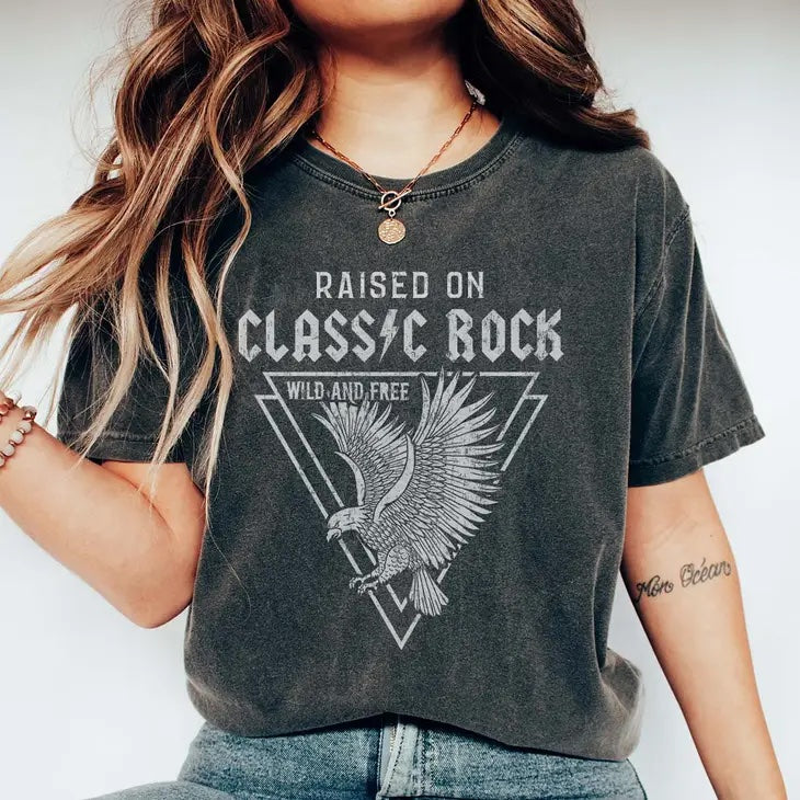 S, XL, 2XL ONLY Raised on Classic Rock Tee