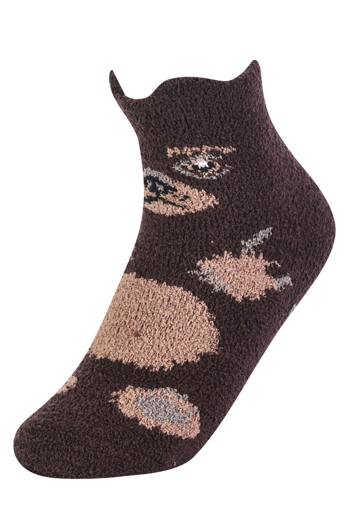 3PK Animal Fuzzy Socks