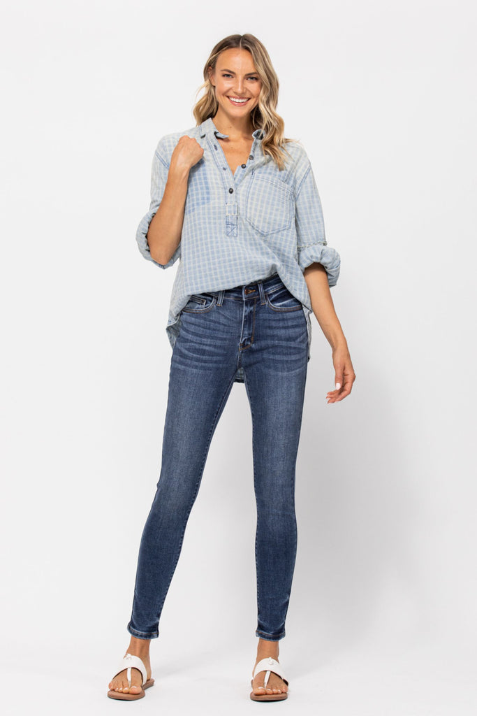 REG & PLUS Handsand Resin Skinny Jeans - Roseabella 